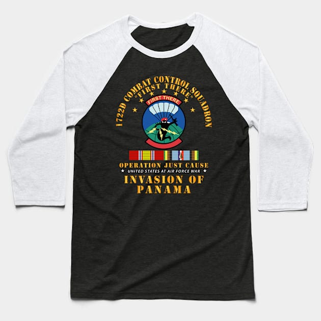 Just Cause - 1722d Combat Control Squadron w Svc Ribbons X 300 Baseball T-Shirt by twix123844